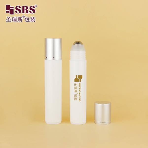 RPA-35ML Finition blanche mate Injection PP PCR recyclé écologique Ballon en acier à rouleaux Serum de massage Bouteille pour le sérum capillaire