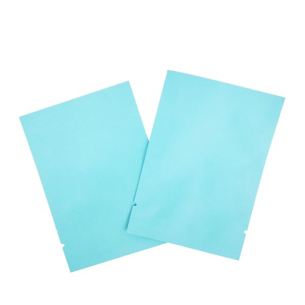 7cm x 10cm Colored Matte Light Blue 3 Side Seal Flat Aluminum Foil Mylar Pouches