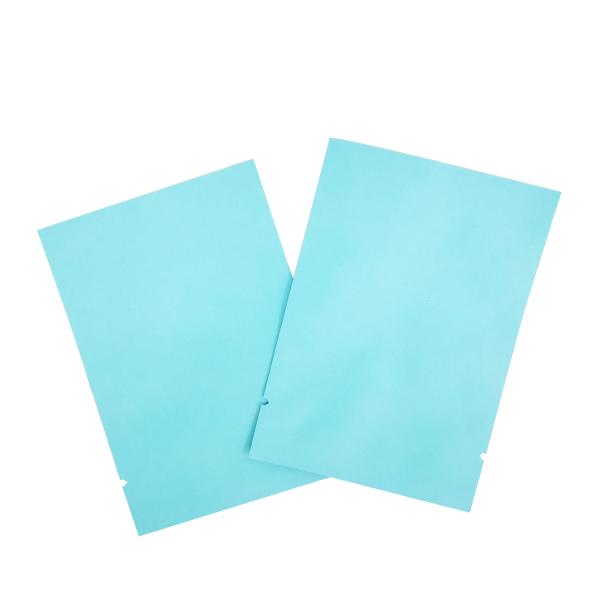 7cm x 10cm Colored Matte Light Blue 3 Side Seal Flat Aluminum Foil Mylar Pouches for Tea Leaves, Snack, Accessories Pack