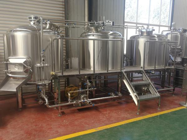 Steam Heating 1000l Beer Production Equipment Highly Automatic / Manual Operation