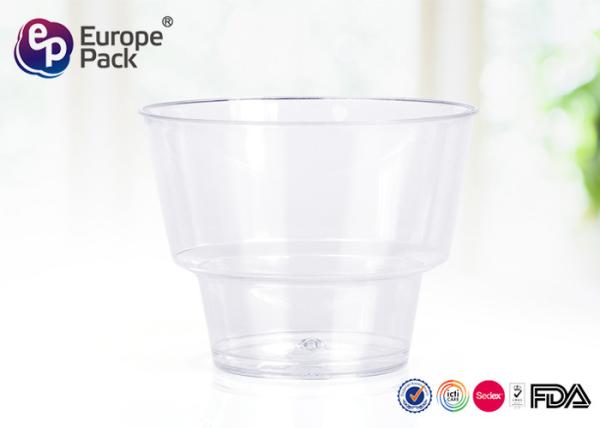 Elegant Disposable Plastic Dessert Cup 5Oz Round Shape Plastic Dessert Glasses