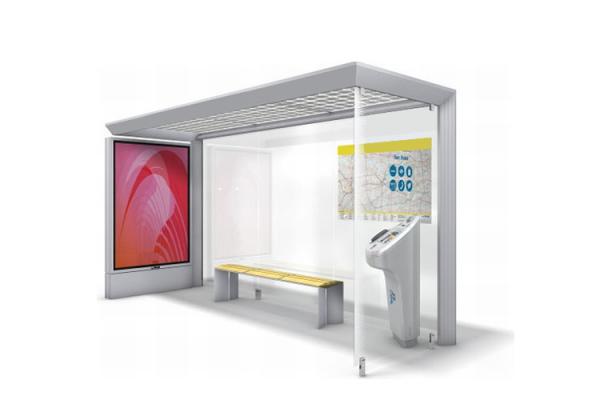 201 / 304 / 316 Stainless Steel Bus Stop Shelter Advertising Screen 1500*3500mm
