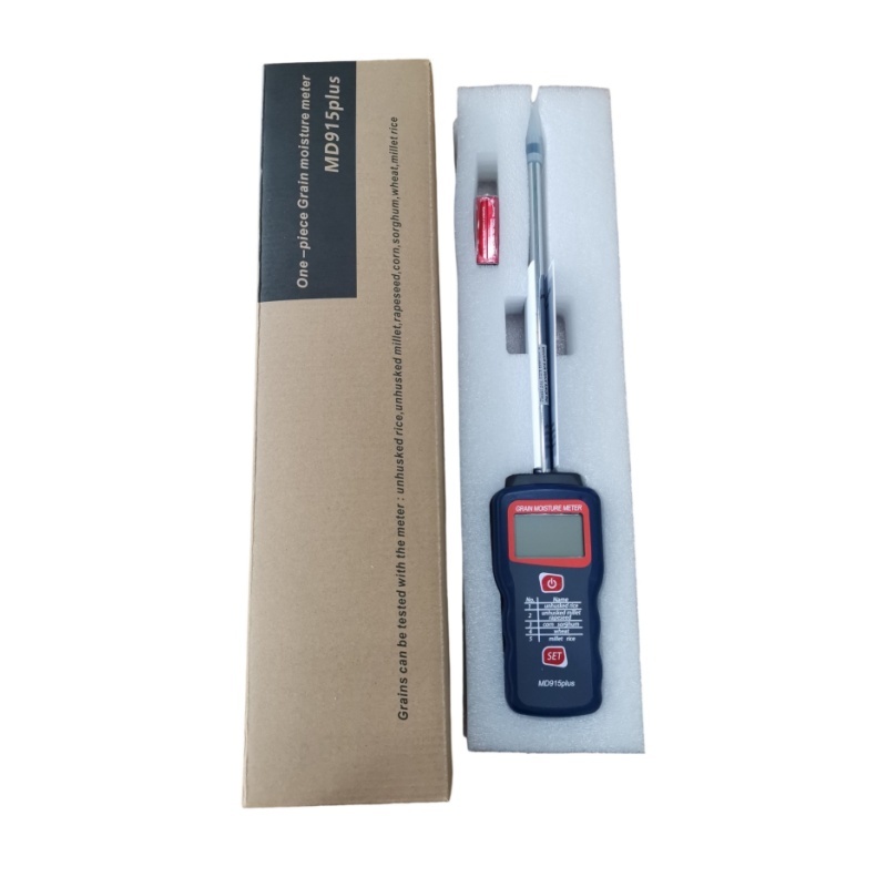 MD915Plus Integrated Grain Moisture Meter with Microcomputer Technology, Automatic Temperature Compensation, and Large Moisture Range