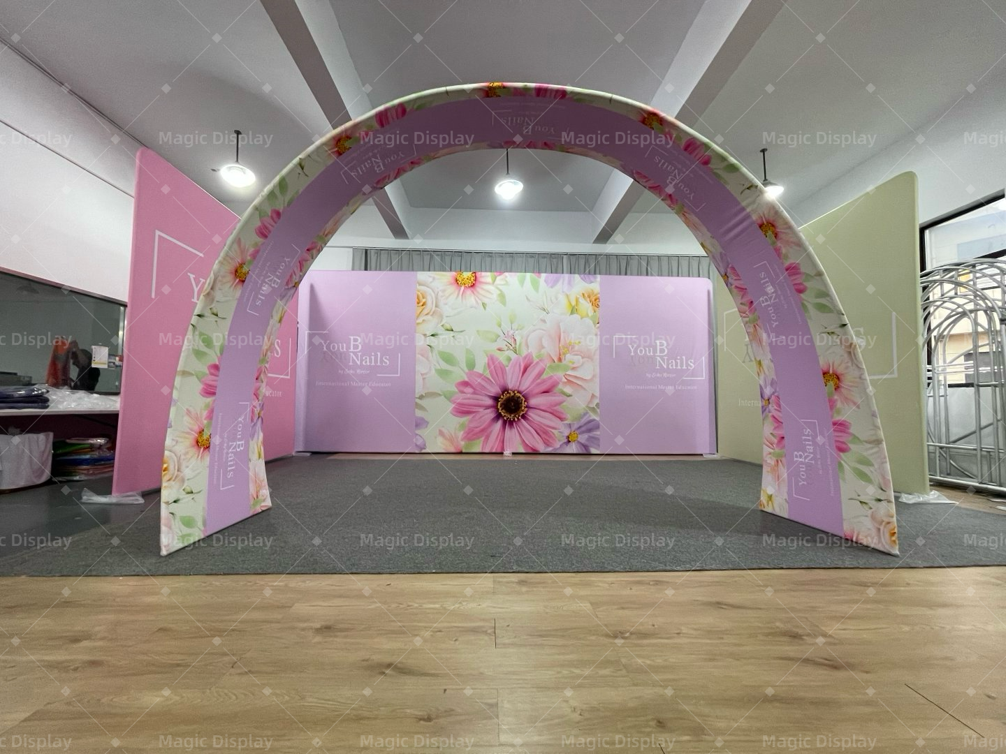3x3m Trade Show Booth Curved Fabric Pop Up Display for Shows