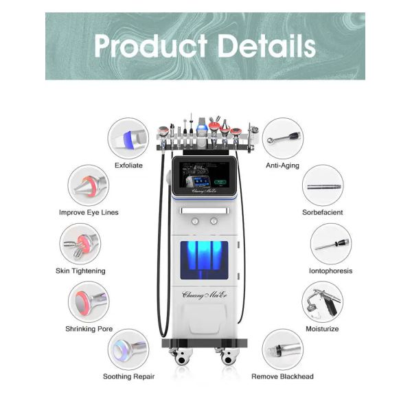 10-in-1 Multifunctional Facial Cleanser with Diamond Peeling Blackhead Removal Dermabrasion Skin Tightening and Whitenin