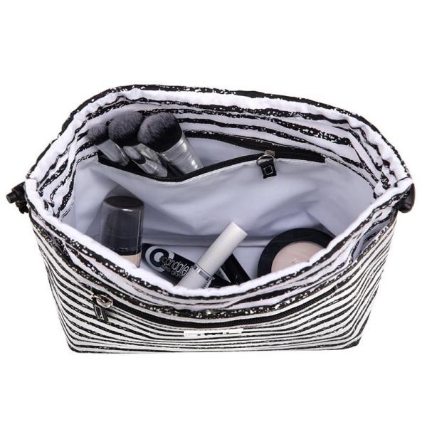 Makeup & Cosmetic Bag, Cinch-Top Closure, 4 Open Pockets, Water Resistant