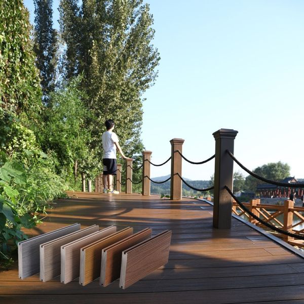 Анти- УЛЬТРАФИОЛЕТОВАЯ бамбуковая палуба настила Wpc крылечка внешнее 11mm 22mm огнеупорное