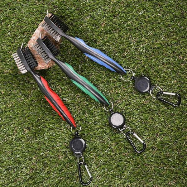 Outdoor Portable Golf Divot Tool Cleaning Custom With Two Sides Brush