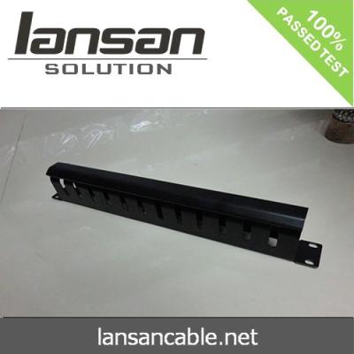Black Plastic Network Cable Management 1U High Density Horizontal RoHS