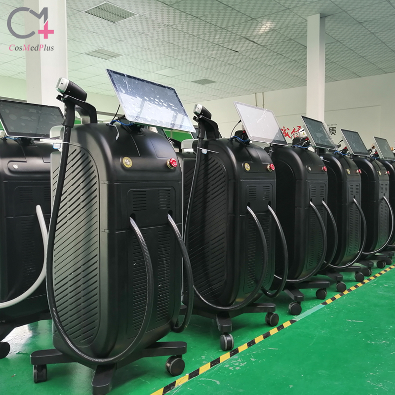 Máquina de diodo láser de 3 longitudes de onda para depilación profesional con frecuencia 1-10HZ