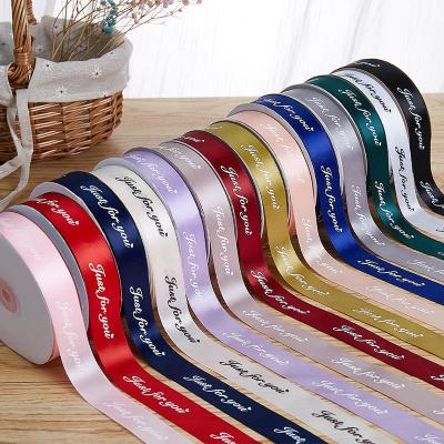 Luxury Roll Gifts Tapes And Webbing Wholesale Custom Satin Ribbons With Sublimation Printed Brand Name Logo