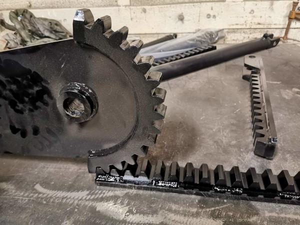 Black Paint Tarp System Parts Rack Pinion Retractable Tarps Parts