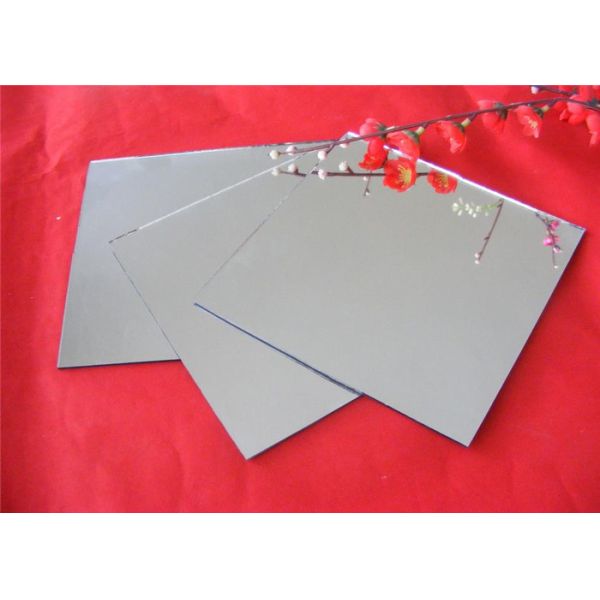 Decorative Glass Mirror Sheet Flat Tempered Glass Mirror Silver For Furniture