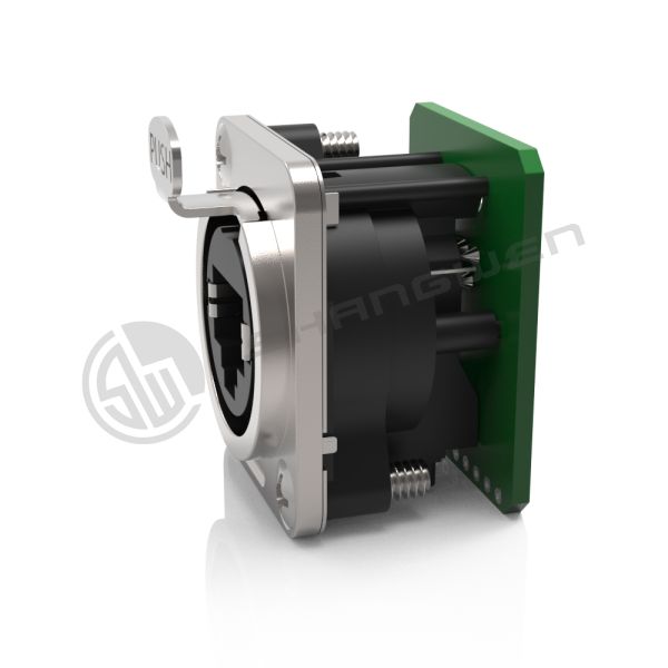 Indoor Rj45 Ethernet Chassis Connector Socket D Shape Panel CAT5