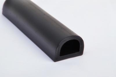 Black D Shape Marine Rubber Fender Effective Edge Protection For Boat And Dock