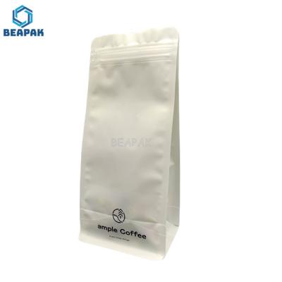 Sacos de café impressos 120um Resealable da parte inferior lisa