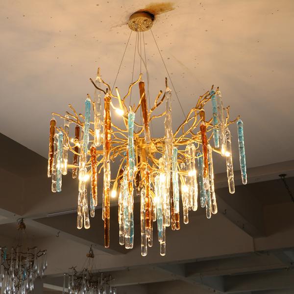 Colored Spiked Glass Custom Pendant Lights For Home Decor