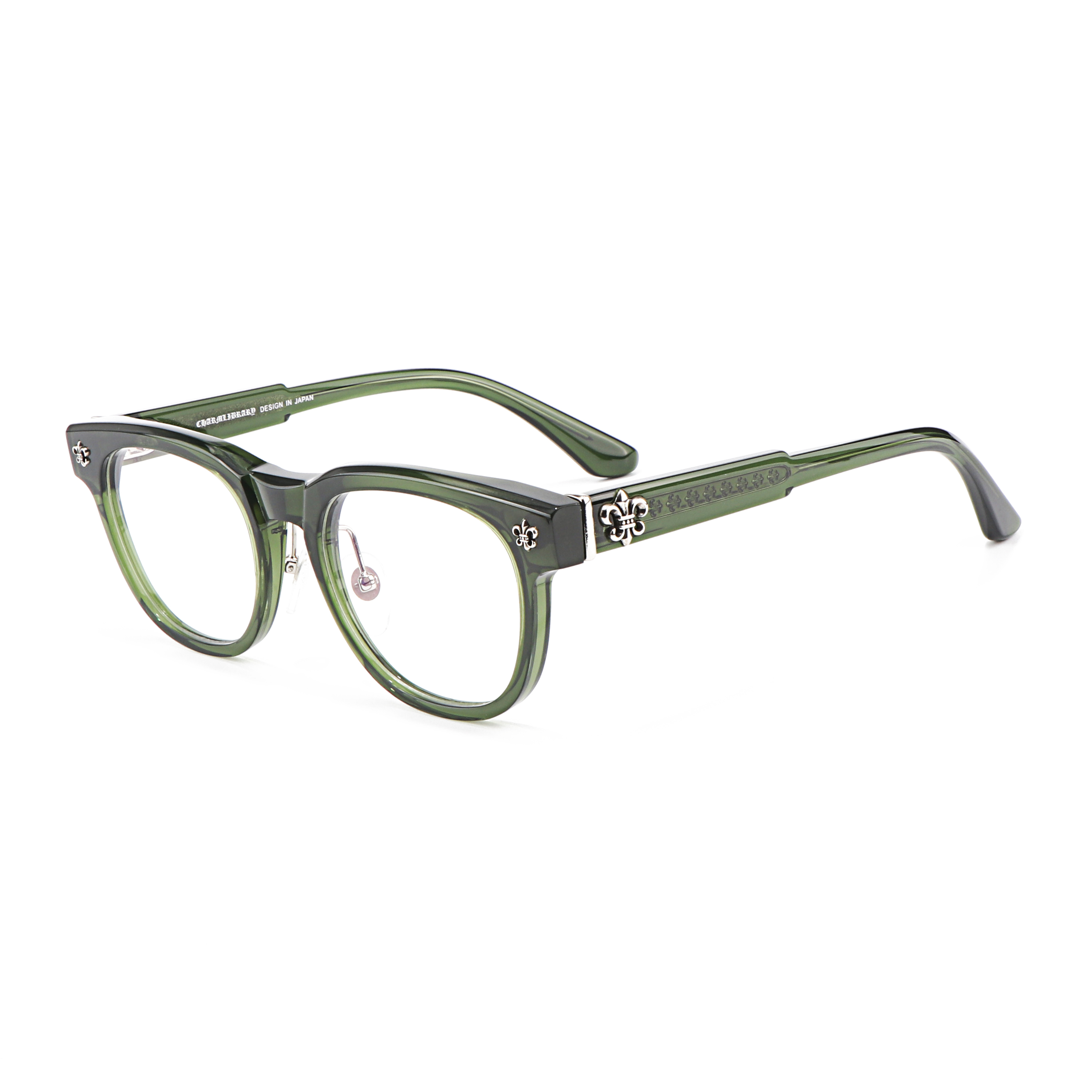 clear Acetate Round Frame Black Gold Transparent Optical Prescription Presbyopia Multifocal Cool Myopia Glasses for Men Women