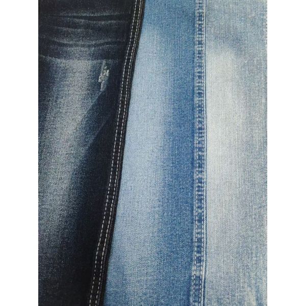 8.5oz  Siro Yarn Cross Slub  High Spandex Denim Fabric 72%cotton For Jeans