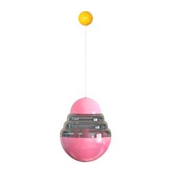 Slow feeder tumbler interactive plaything with cat stick cat turntable leaking food teasing ball cat pet toy