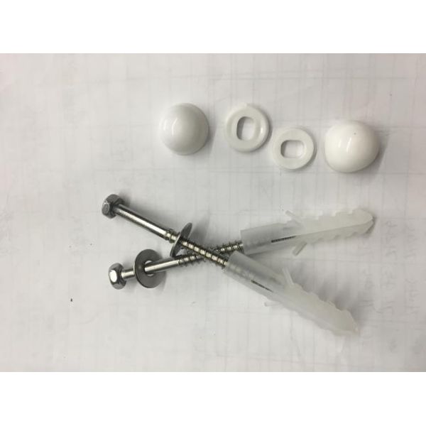 White Toilet Mounting Hardware Toilet Floor Bolts With Stainless Steel Screw