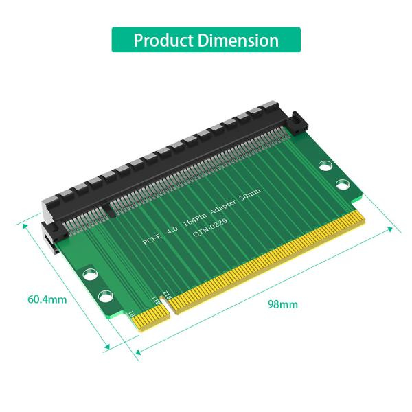 PCI-Express 4.0 16x carte d'agrandissement, 180 degrés carte d'agrandissement à grande vitesse Compatible avec les cartes d'agrandissement PCI Express 4.0 x16