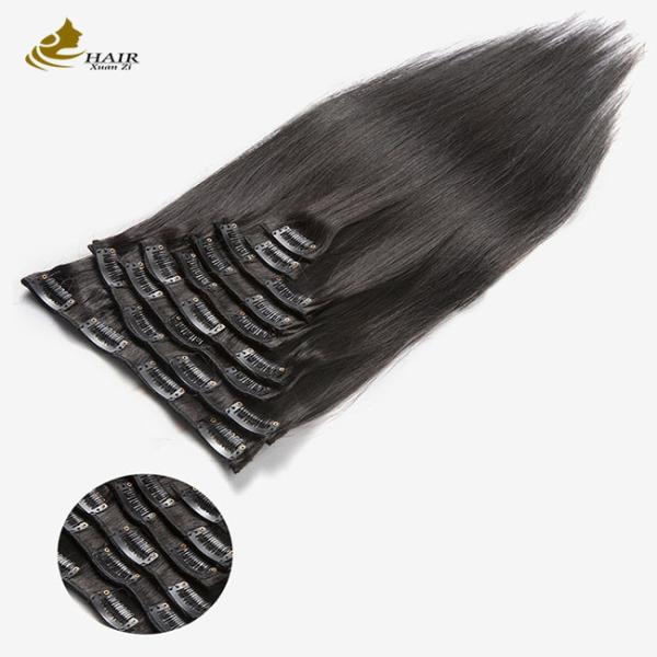 Cabelo Longo Direito Brasileiro Tecido Preto Auburn Cabelos Humanos em Pacotes