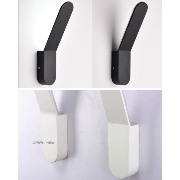 Modern 5W IP45 Indoor White Black Vertical Bar LED Wall Lights Sconce For Home