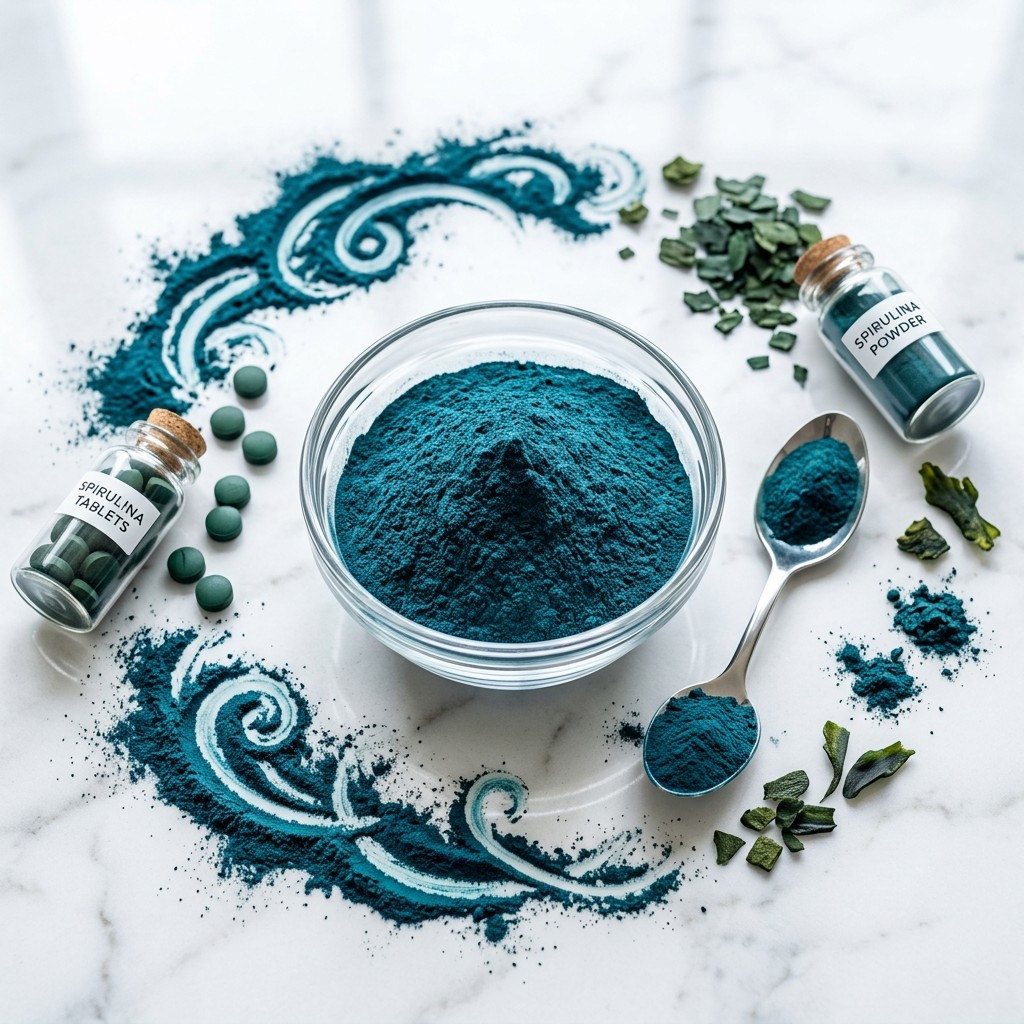 Superfood Spirulina Powder Nutrient Dense Blue Green Algae  Veggie Fruit Powder