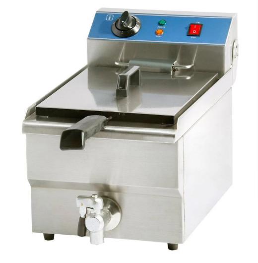 LPG Fast Food Kitchen Equipment , 17L Countertop Propane Deep Fryer