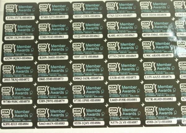Custom Design Anti Counterfeit Labels , Holographic Spot Colors Adhesive Label Sticker