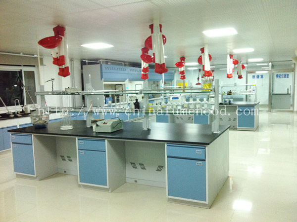 Food Industry Laboratory Working Table Steel Furniture With Reagent Rack
