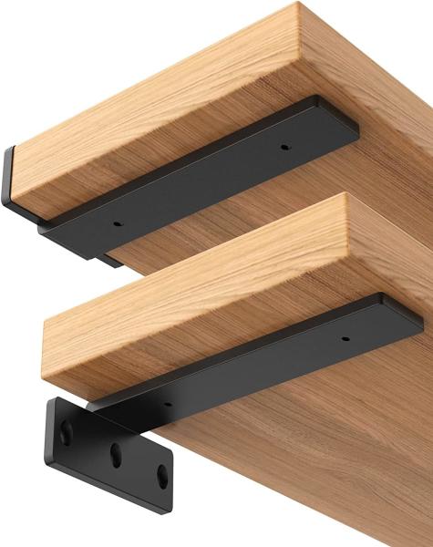 Floating Shelf Bracket Hidden Invisible L Brackets Heavy Duty Cast Iron Industrial Supports Brackets for Shelves