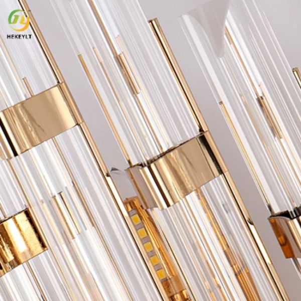 E14 Современные хрустальные настенные светильники Золотой и прозрачный креативный зал Проект Домашний декор