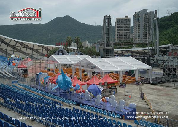 Aluminum Clear Span 10x15m Transparent Clear Top and Sidewalls Outdoor Event Tents for 500 People
