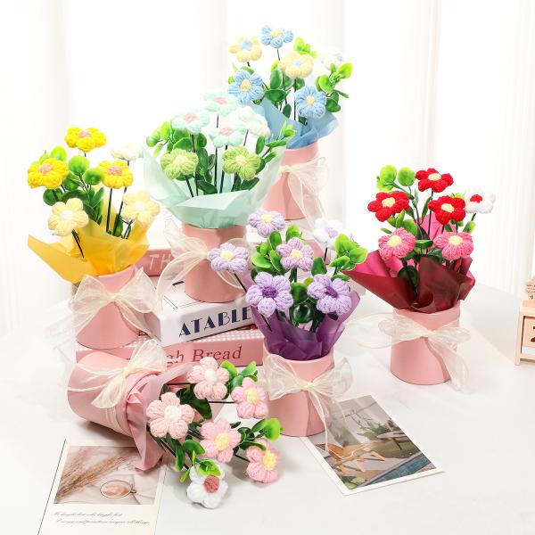 Fleurs Variété Tricoté Poivre de tournesol Bouteille parfaite pour la Fête de la Femme et la Fête des Mères
