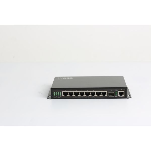 1U Rack 8 1000M RJ45 2 SFP Ports POE 10 Port Switch POE 1000 Mbps