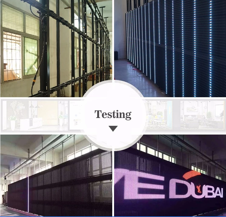 Transparent Led Display Window Glass 6500nits P16 Epistar Chip With 140° View Angle