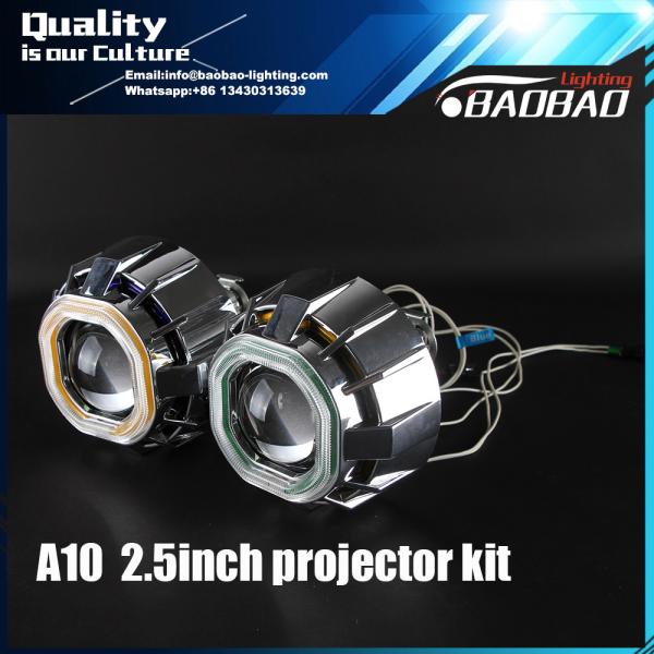 A10S  2.5inch 35w 55w bixenon hid projector lens light with double CCFL Angel eye