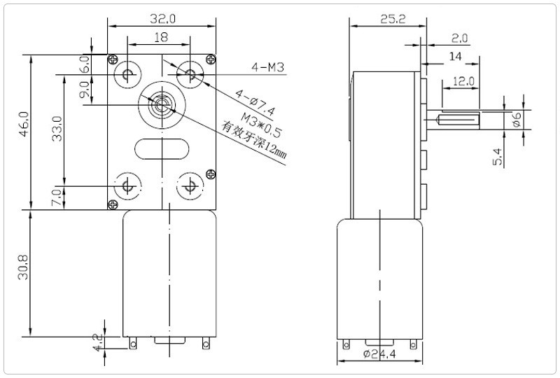 высокие моторы 6V 12V шестерни червя DC вращающего момента 90rpm с двойным кодировщиком вала