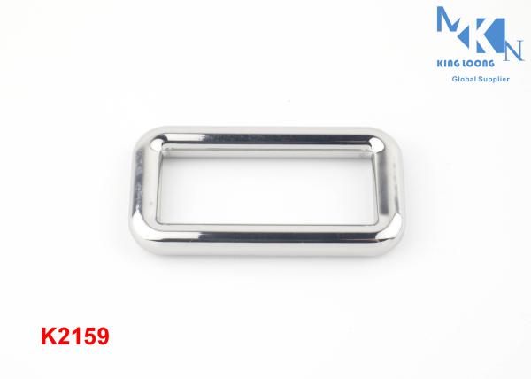 40mm Inner Size Metal Square Buckle Nickle Color Polished Rolling Plating For Handbag