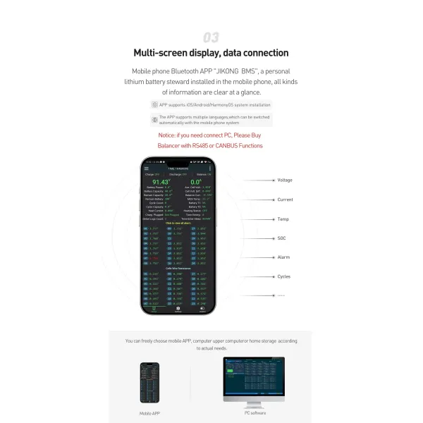 Jikong Smart Active Balancer 2A 4A 4s 8s 16s 20s 24s Bluetooth APP Li-ion LiFePO4 Lto Batteries