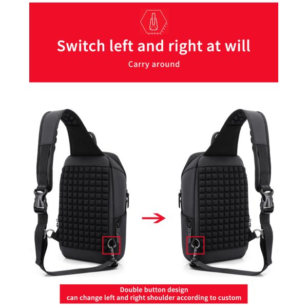 Высококачественный пользовательский логотип мужская мода водонепроницаемая деловая рюкзак плечевая сумка грудная сумка