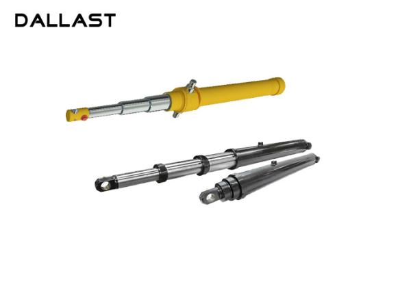 Agricultural Dump Trailer Hydraulic Cylinder Multi Stage TS16949 Certification