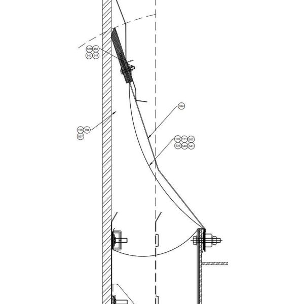 Алюминиевый резервуар крыши профиля губы НБР крыш геодезического купола плавая