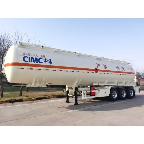 CIMC 4 ejes 54000litros 6 compartimentos transporte de acero carbono líquido químico petróleo procesamiento de alimentos aceite tanque de combustible remolque