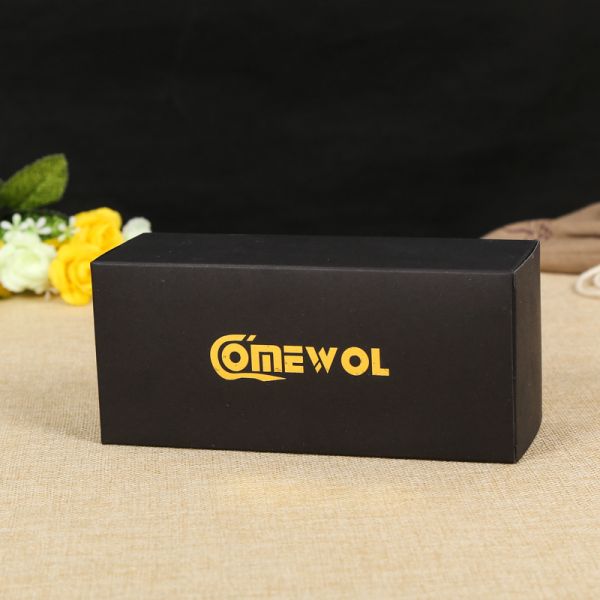 Black Paper Sock Packaging Boxes with Hot Stamped Gold/Silver Logo Foldable Drawer