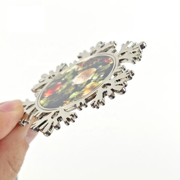 Sublimation Blank Christmas Ornaments Metal Snowflake Christmas Custom Christmas Tree Ornaments