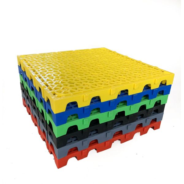 Interlocking Plastic PP Carwash Grating Floor 1.8cm Thickness for Garage Decking Tiles