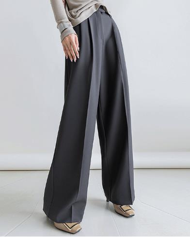 Дамы производителя одежды OEM освобождают брюки ноги прямой ноги брюк широкие